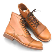 Handmade Men's Cow Leather Laceup Ankle Boots