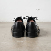 Handmade Men's Cow Leather Brogue Shoes - back-view