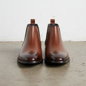 Handmade Men's Cow Leather Chelsea Boots - front-view