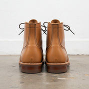 Handmade Men's Cow Leather Laceup Ankle Boots - back-view