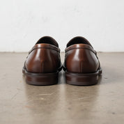 Handmade Men's Cow Leather Slip-On Dress Shoes - back-view