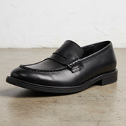 Handmade Men's Cow Leather Slip-On Dress Shoes - detail-view-showing-texture