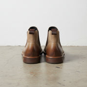Handmade Men's Cow Leather Suede Casual Chelsea Boots - back-view
