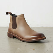 Handmade Men's Cow Leather Suede Casual Chelsea Boots - detail-view-showing-texture