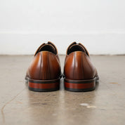 Handmade Men's Cow Leather Traditional Derbies - Leather Dress Shoes - back-view