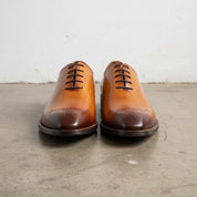 Handmade Men's Cow Leather Traditional Derbies - Leather Dress Shoes - front-view