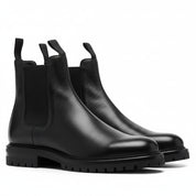 Handmade Men's Cow Premium Leather Ankle Boots - 3-4-right-view