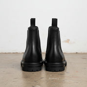 Handmade Men's Cow Premium Leather Ankle Boots - back-view