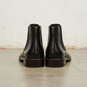 Handmade Men's Cow Premium Leather Dress Boots - back-view