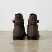 Handmade Men's Cow Suede Chelsea Boots - back-view