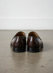Handmade Mens dark Brown leather moccasins, Men leather casual shoes - back-view