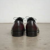 Handmade Mens Dark burgundy Oxfords dress shoes, burgundy formal Shoes - back-view