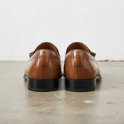 Handmade Men's Elegant Cow Leather Dress Shoes - back-view