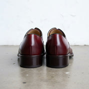 Handmade Mens Formal Brogue leather burgundy shoes, Burgundy elegant shoes - back-view