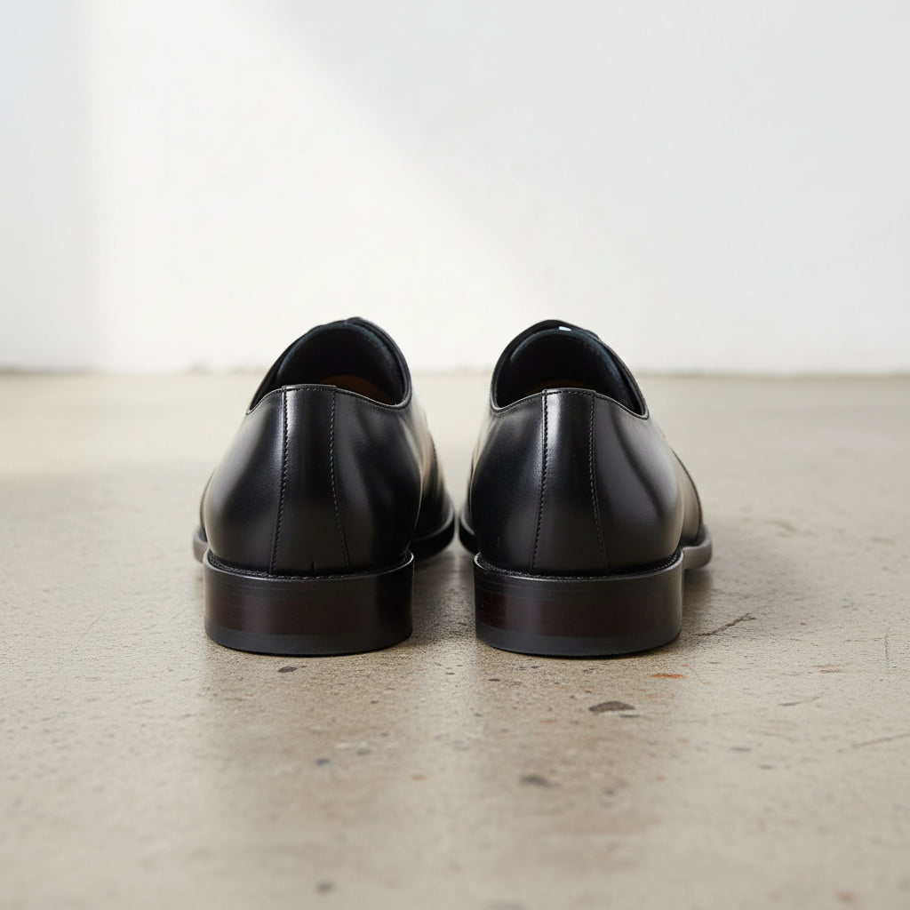 Handmade Men's Full Gerain Leather Oxford Dress Shoes - back-view