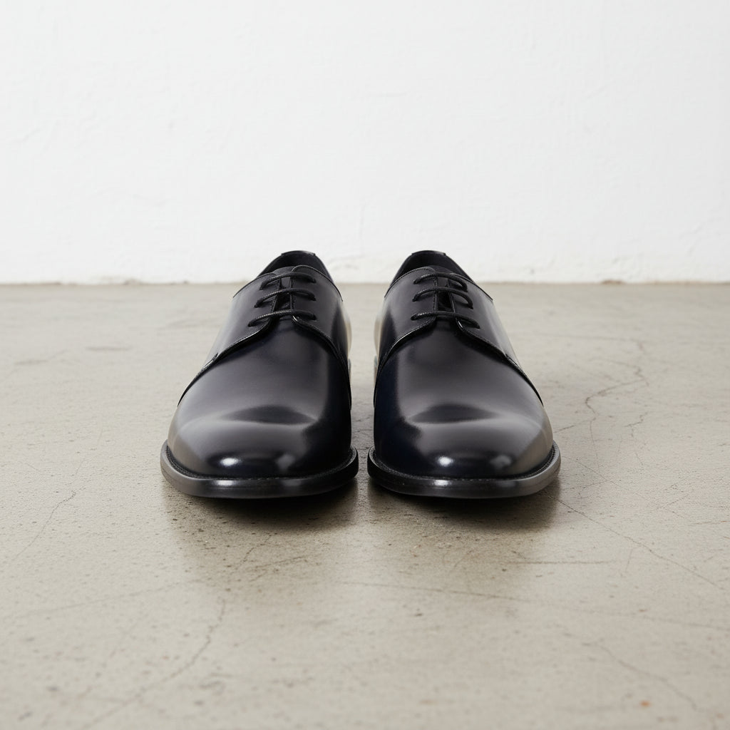 Handmade Men's Full Gerain Leather Oxford Dress Shoes - front-view