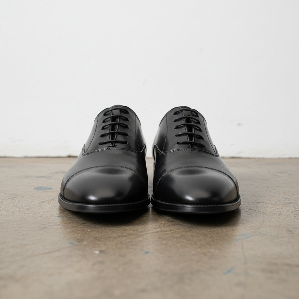 Handmade Men's Full Grain Cow Leather Formal Dress Shoes - front-view