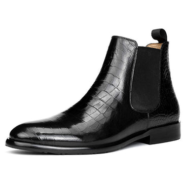 Crocodile River Print Pattern Men Women Leather Boots main image 1
