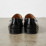 Handmade Men's Full Grain Genuine Leather Penny Loafers - back-view