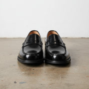 Handmade Men's Full Grain Genuine Leather Penny Loafers - front-view