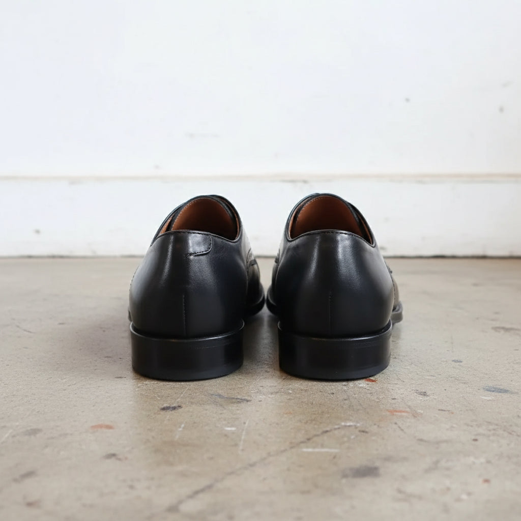 Handmade Men's Full Grain Leather Brogue Dress Shoes - back-view