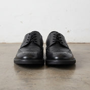 Handmade Men's Full Grain Leather Brogue Dress Shoes - front-view