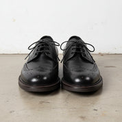 Handmade Men's Full Grain Leather Brogue Dress Shoes - front-view