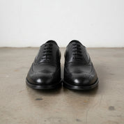 Handmade Men's Full Grain Leather Brogue Dress Shoes - front-view