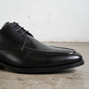 Handmade Men's Full Grain Leather Brogue Shoes - detail-view-showing-texture