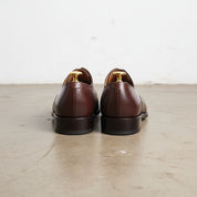 Handmade Men's Full Grain Leather Cap-Toe Oxford Shoes - back-view