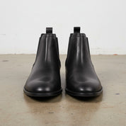 Handmade Men's Full Grain Leather Casual Chelsea Boots - front-view
