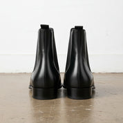 Handmade Men's Full Grain Leather Classic Chelsea Boots - back-view