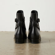 Handmade Men's Full Grain Leather Classic Dress Boots - back-view