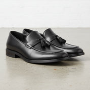 Handmade Men's Full Grain Leather Classic Loafers - 3-4-right-view