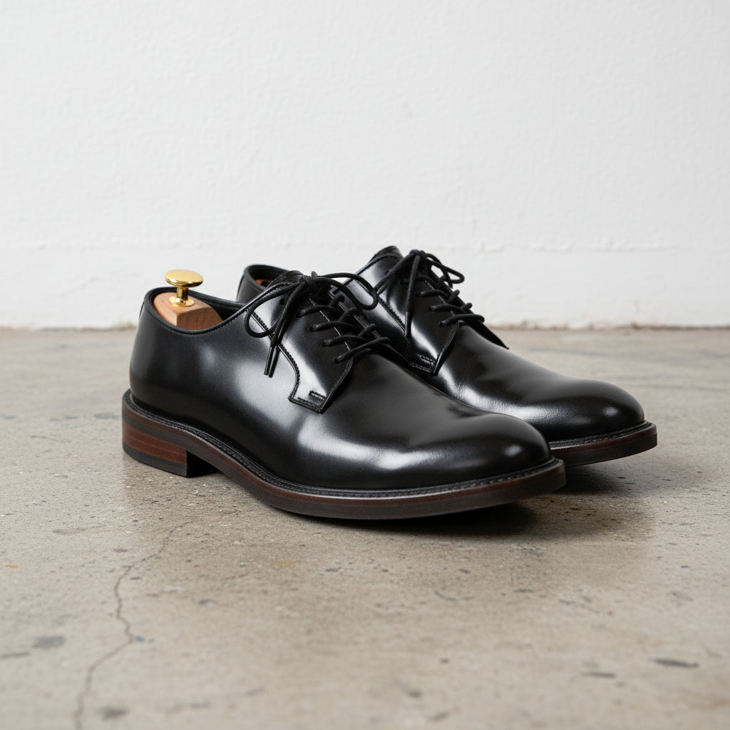 Handmade Men's Full Grain Leather Classic Oxford Shoes - 3-4-right-view