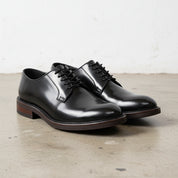 Handmade Men's Full Grain Leather Classic Oxford Shoes - angle-view-showing-depth