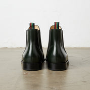 Handmade Men's Full Grain Leather Dress Boots - back-view