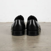 Handmade Men's Full Grain Leather Elegant Derby Dress Shoes - back-view