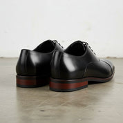 Handmade Men's Full Grain Leather Formal Dress Shoes - back-view