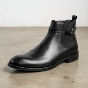 Handmade Men's Full Grain Leather Jodhpur Boots - detail-view-showing-texture