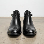 Handmade Men's Full Grain Leather Jodhpur Boots - front-view