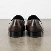 Handmade Men's Full Grain Leather Modern Loafers - back-view