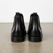 Handmade Men's Full Grain Leather Stylish Boots - back-view