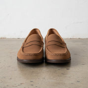 Handmade Men's Full Grain Leather Suede Casual Loafers - front-view