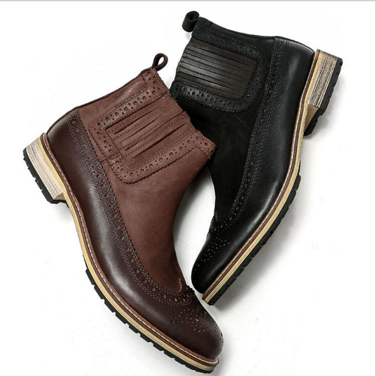 Handmade Men's Full Grain Leather Suede Dress Boots – Rebels Market