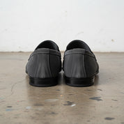 Handmade Men's Full Grain Leather Suede Moccasin Loafers - back-view