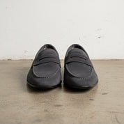 Handmade Men's Full Grain Leather Suede Moccasin Loafers - front-view