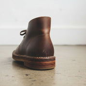 Handmade Men's Full Grain Leather Suede Vintage Desert Boots - detail-view-showing-texture