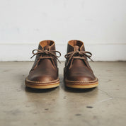 Handmade Men's Full Grain Leather Suede Vintage Desert Boots - front-view