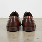Handmade Men's Full Grain Leather Wingtip Brogue Shoes - back-view